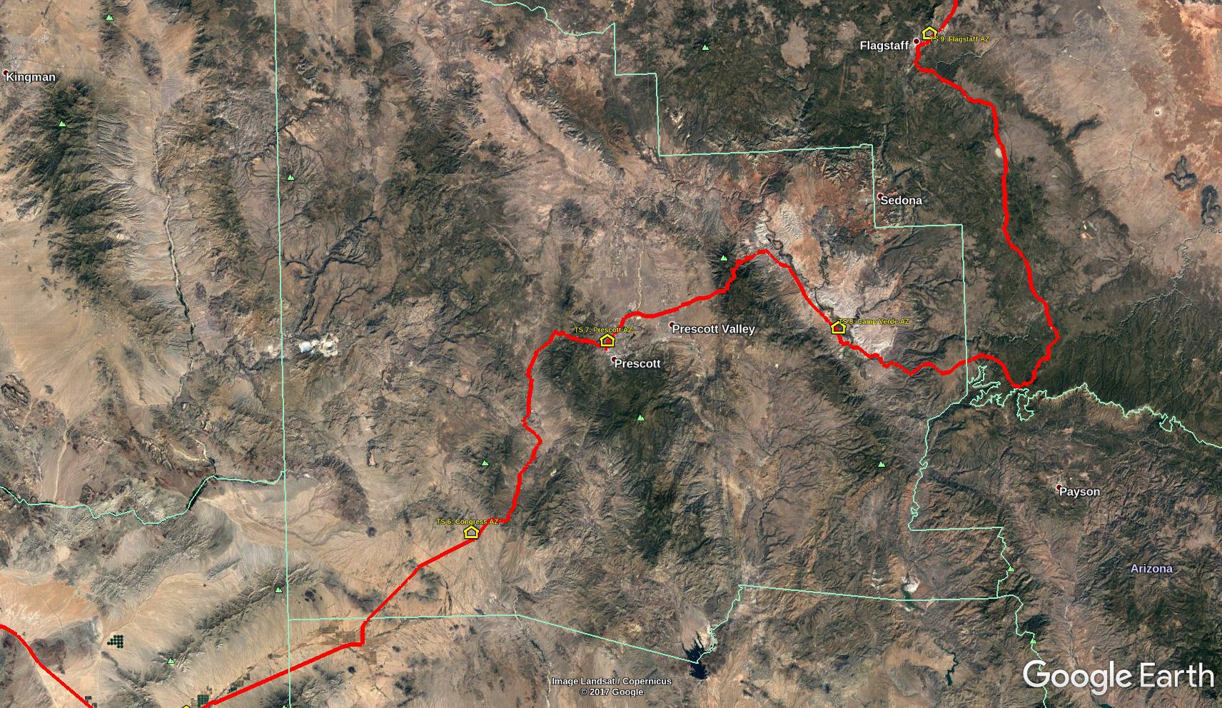 Prescott on Google Earth