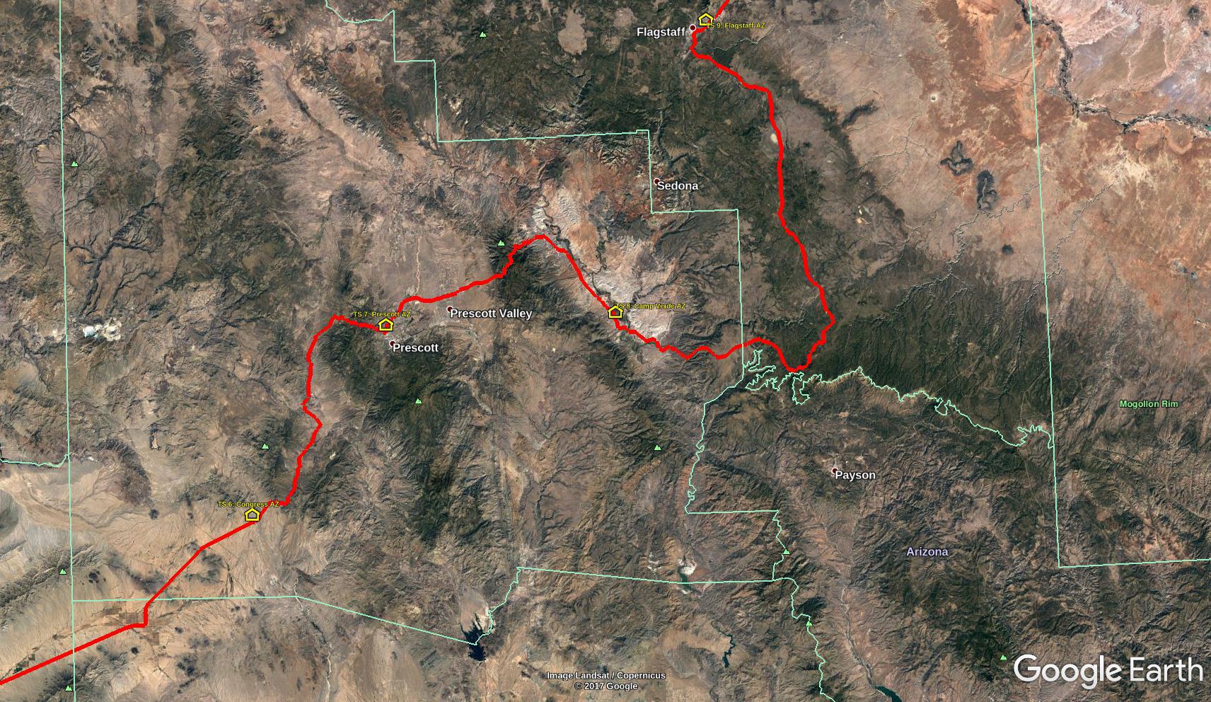 Camp Verde on Google Earth