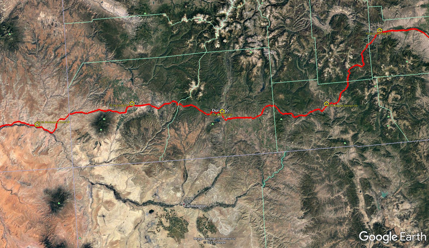Durango on Google Earth