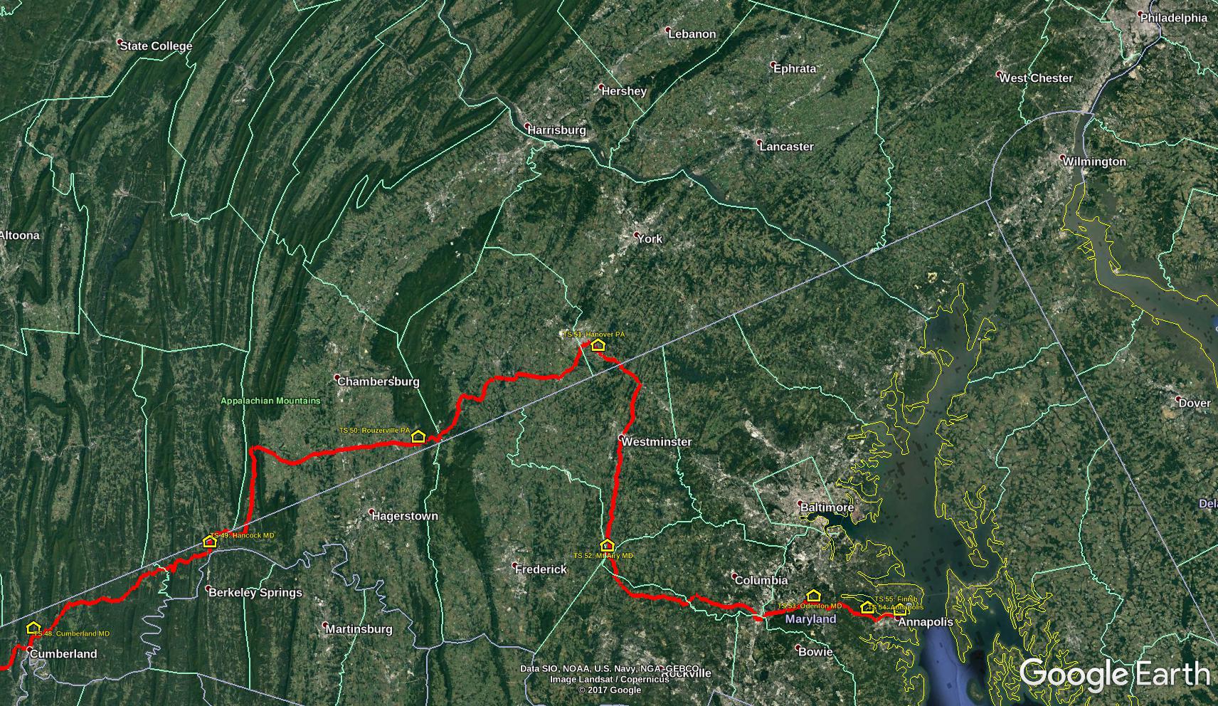 Hanover sur Google Earth