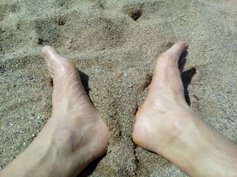 Les pieds, le lendemain