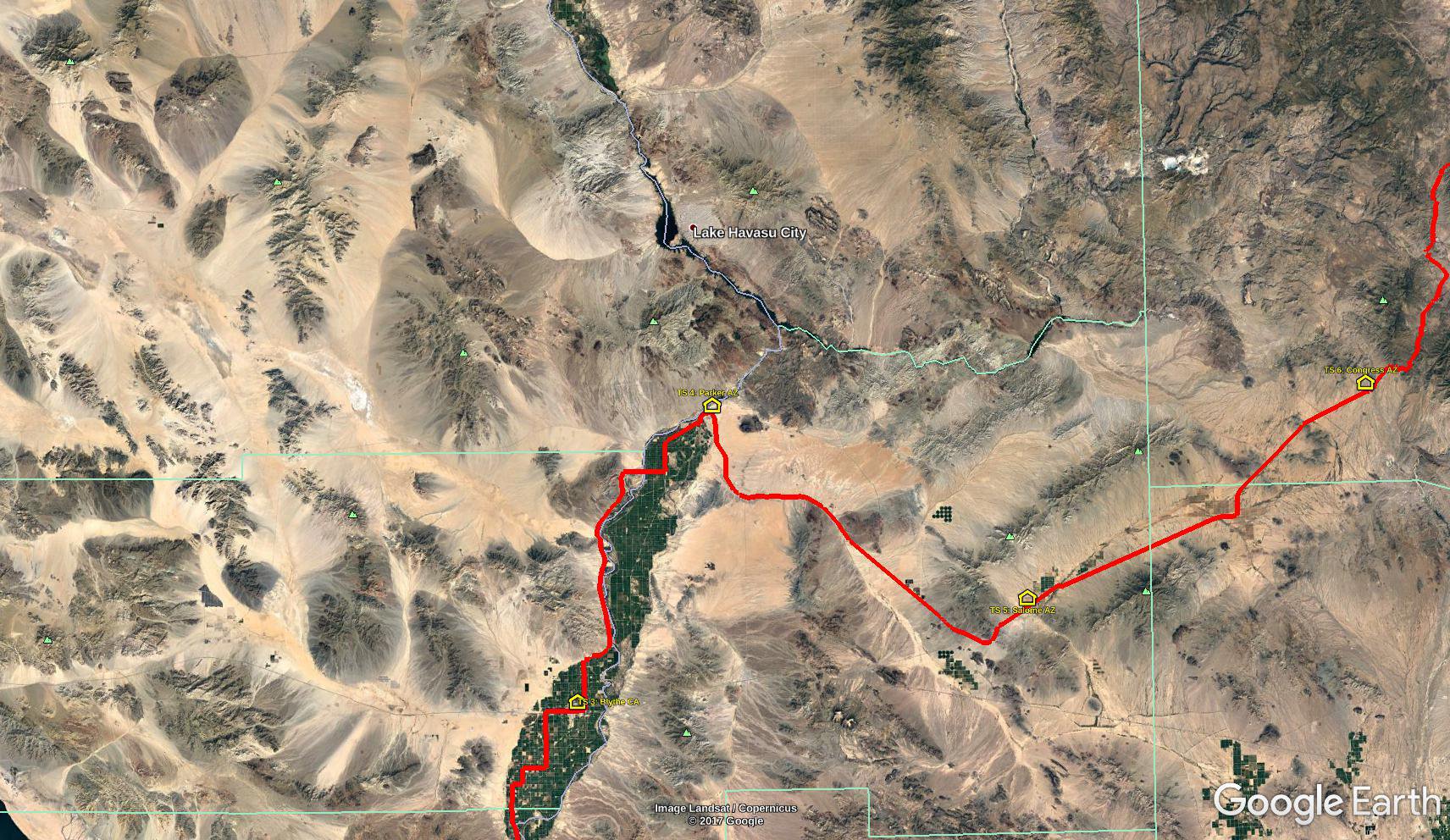Parker sur Google Earth