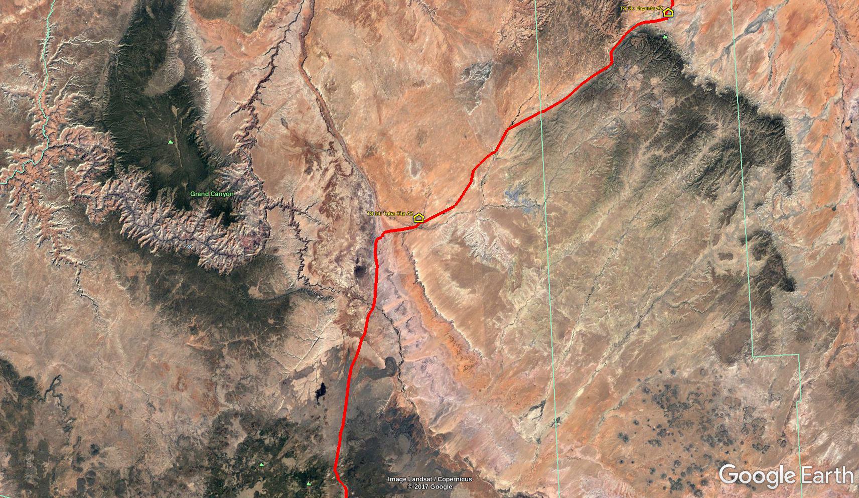 Tuba City on Google Earth