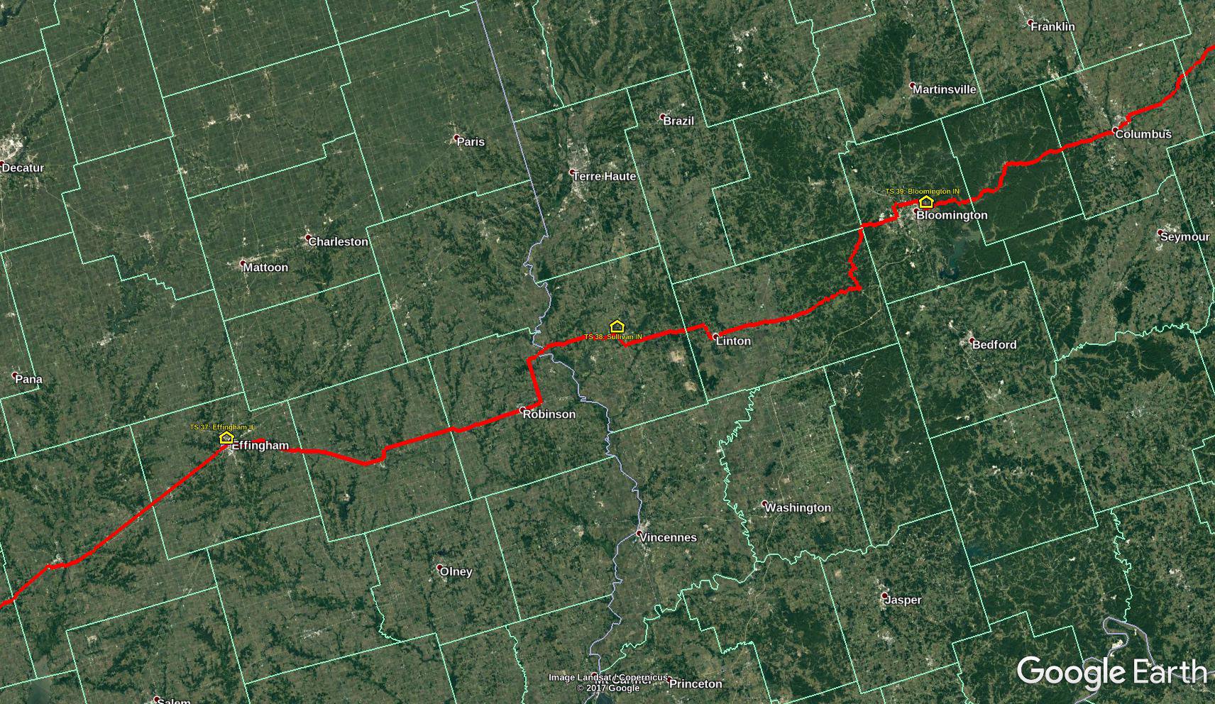 Sullivan sur Google Earth