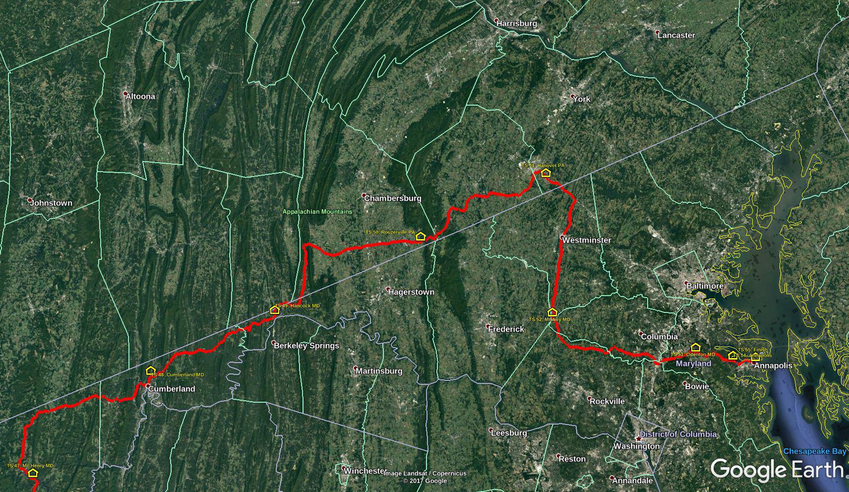 Rouzerville sur Google Earth