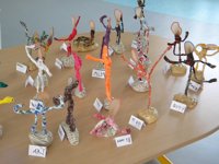 Les Giacometti en tissu